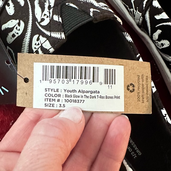 Kids Toms glow in the dark dinosaur Alpargata’s - Picture 4 of 7